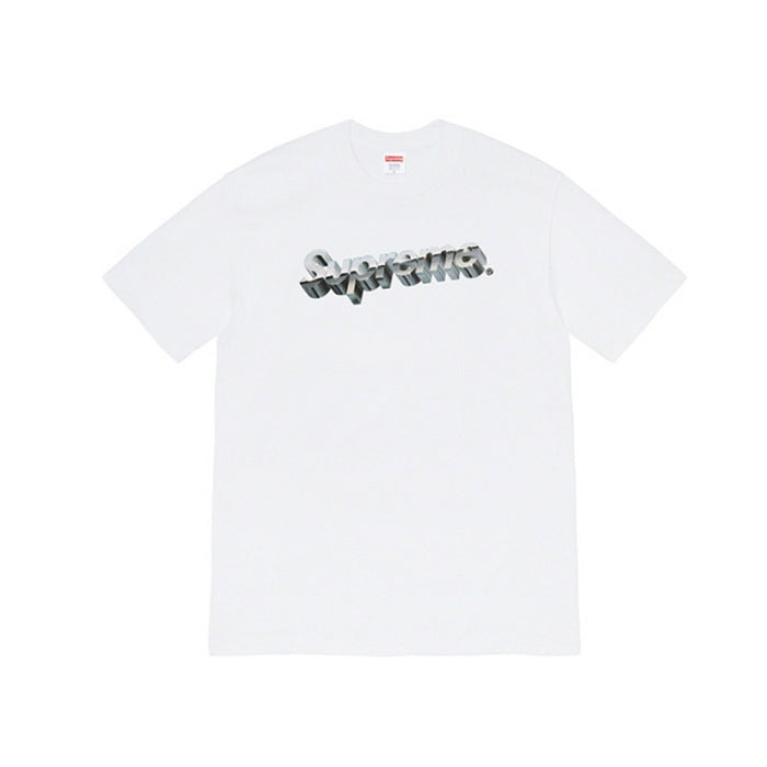 Supreme Chrome Logo Tee- White – Streetwear Official