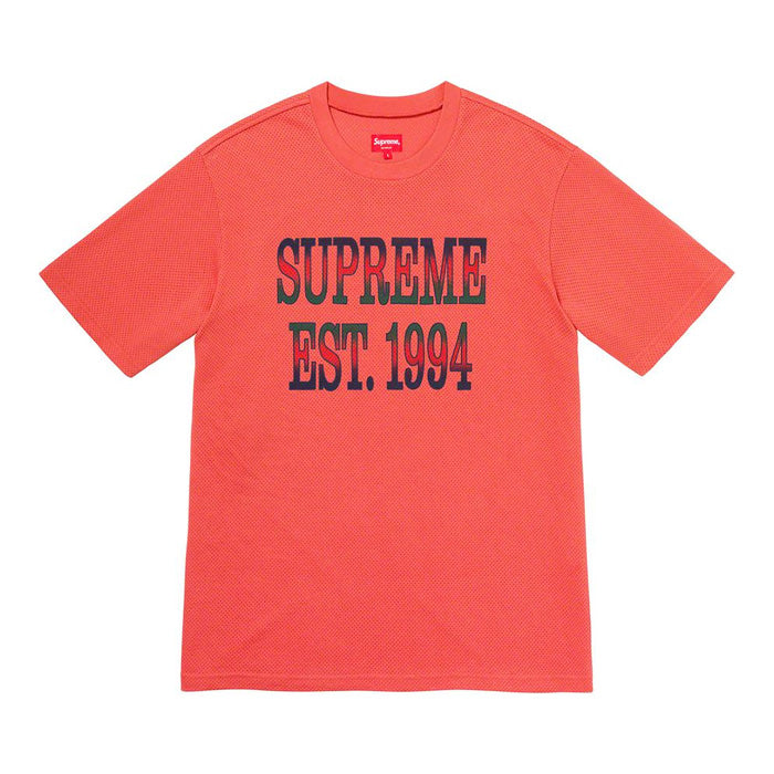Supreme Cotton Mesh Gradient Logo S/S Top- Dark Coral – Streetwear Official