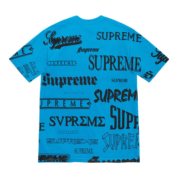 Supreme Multi Logo Tee- Bright Blue – Streetwear Official