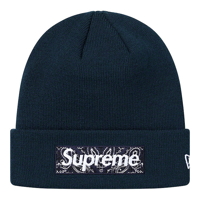 Supreme New Era® Box Logo Beanie- Navy – Streetwear Official