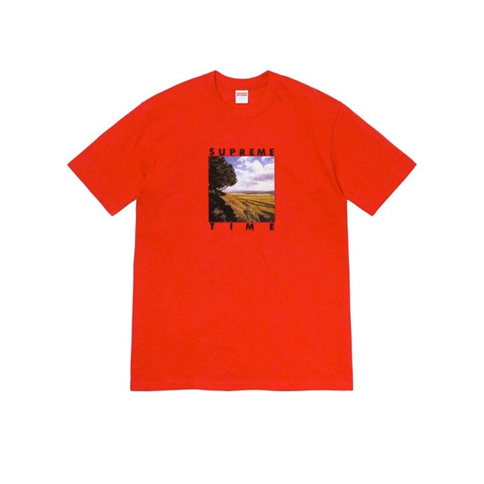 supreme time tee red