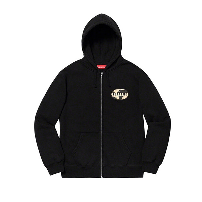 Supreme World Famous Zip Up Hooded Sweatshirt (SS20)- Black ...