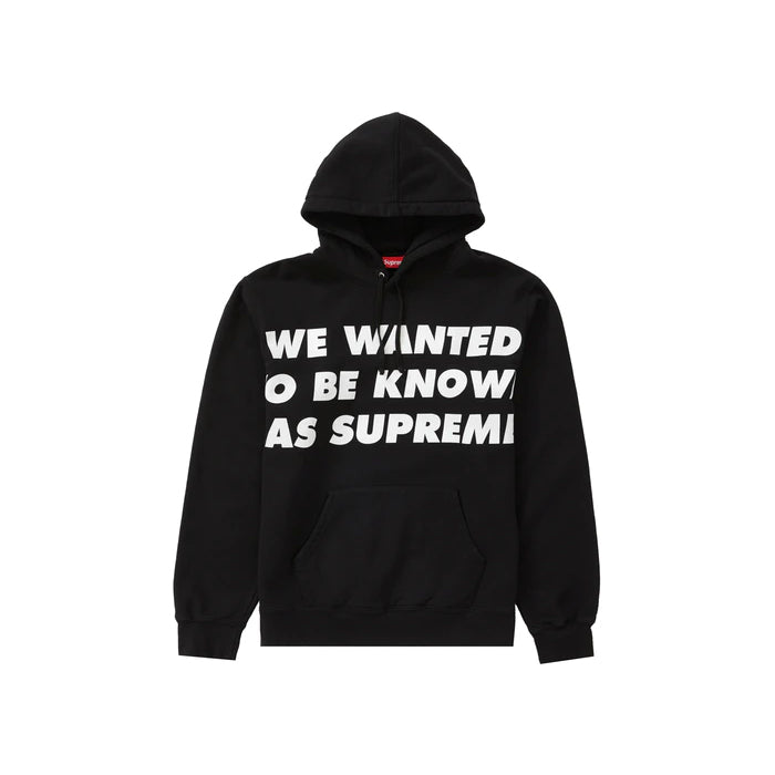 Supreme Known As Hooded Sweatshirt- Black – Streetwear Official