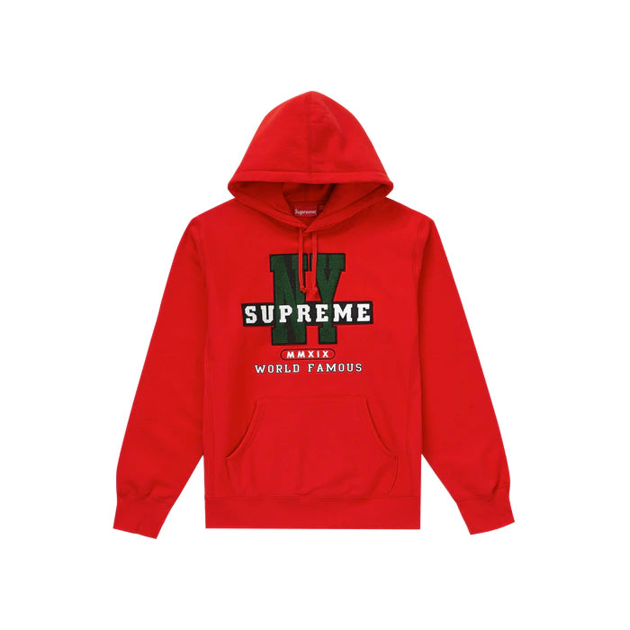 Supreme NY Hooded Sweatshirt- Red – Streetwear Official