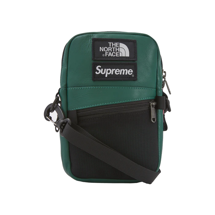Supreme - Supreme The North Face Leather Shoulder Bag - Dark Green – Streetwear Official