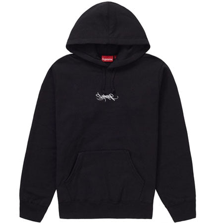 Supreme - Supreme Tag Logo Hooded Sweatshirt- Black – Streetwear