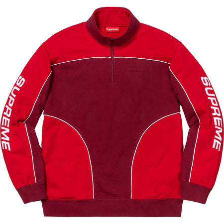 Supreme - Supreme Speedway Half Zip Sweatshirt- Cardinal