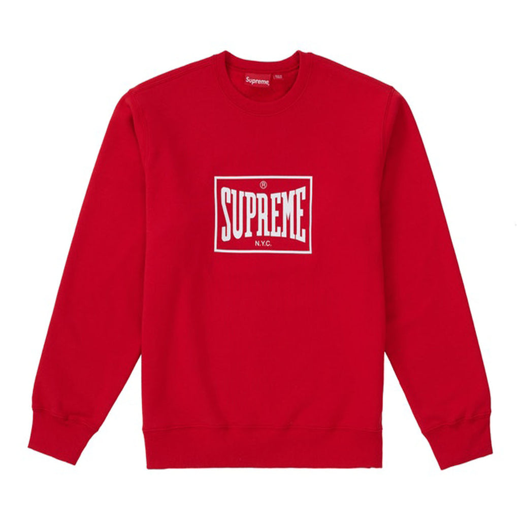 Supreme - Supreme Warm Up Crewneck- Red – Streetwear Official