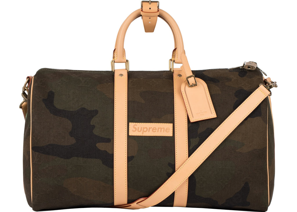 Supreme - Louis Vuitton x Supreme Keepall Bandouliere Monogram Camo 45 – Streetwear Official