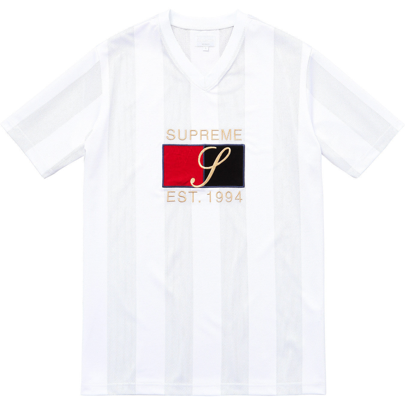 Supreme - Velvet Logo Mesh Stripe Top – Streetwear Official