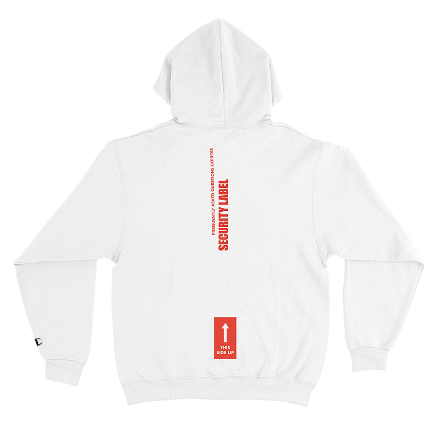 Download Security Label Hoodie- White - Streetwear Official