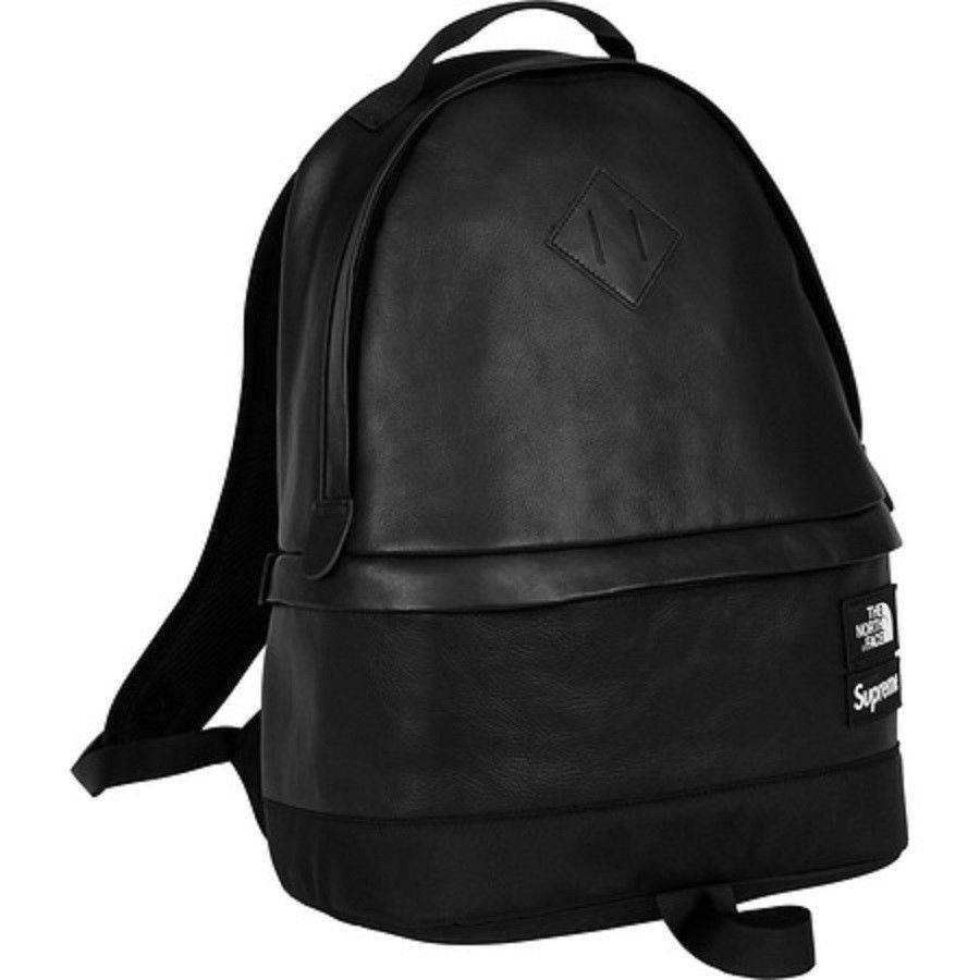 Black Supreme Unisex Leather Backpack