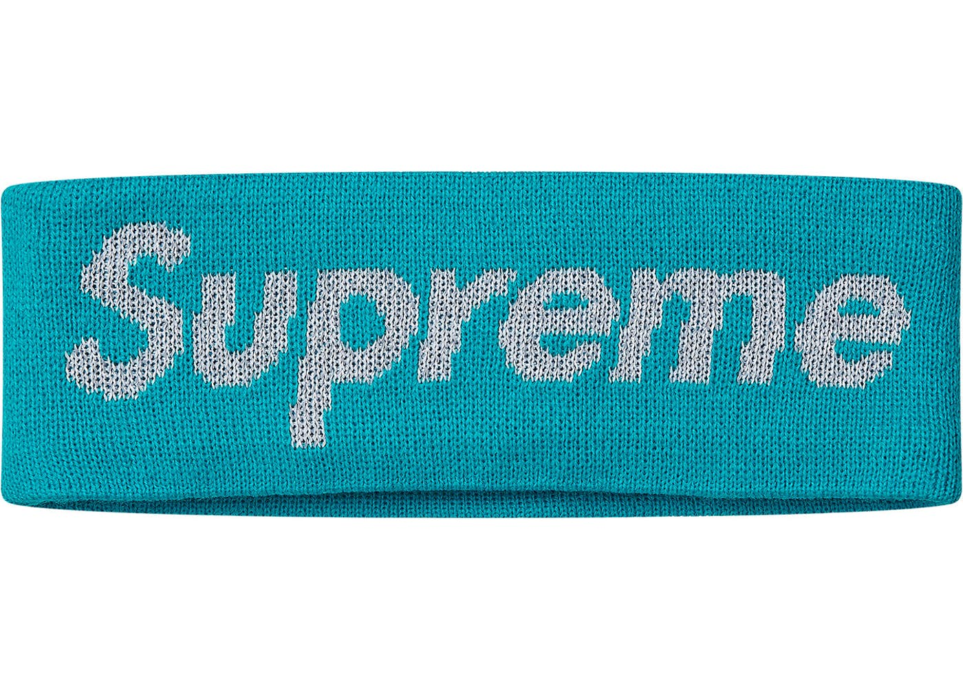 Supreme x New Era Reflective Logo Headband FW17 Black/Teal (FW17BN25) One  Size