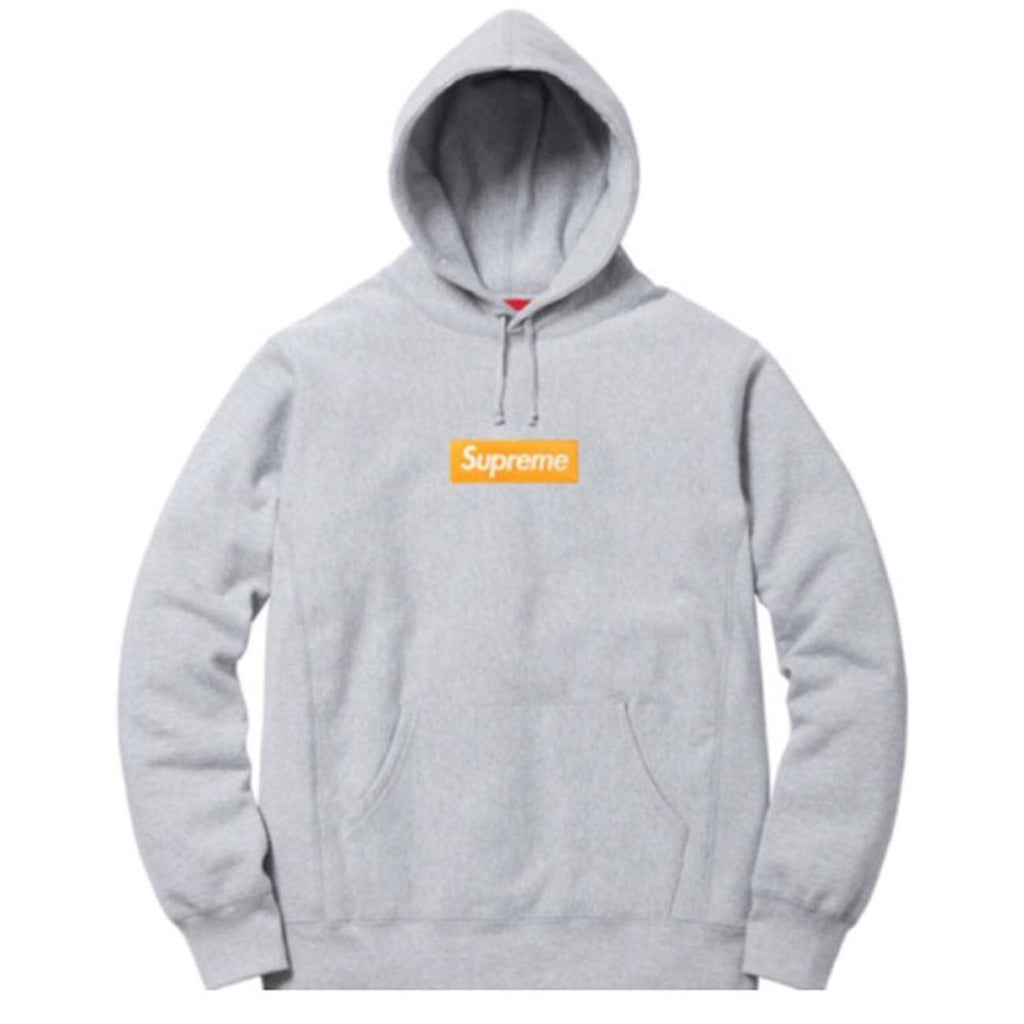 Supreme - Supreme Box Logo Hoodie- Grey/Orange – Streetwear Official