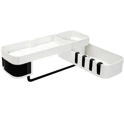 Double-layer Wall-mounted Corner Shelf for Bathroom and Kitchen Storage
