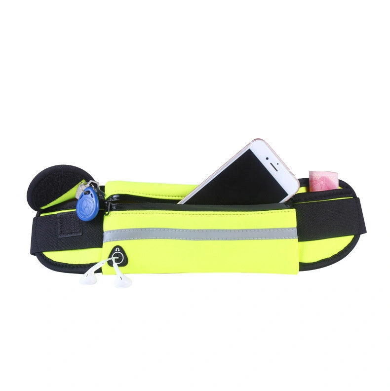 Slim Nylon Fitness Waist Bag with Secure Zipper Pocket