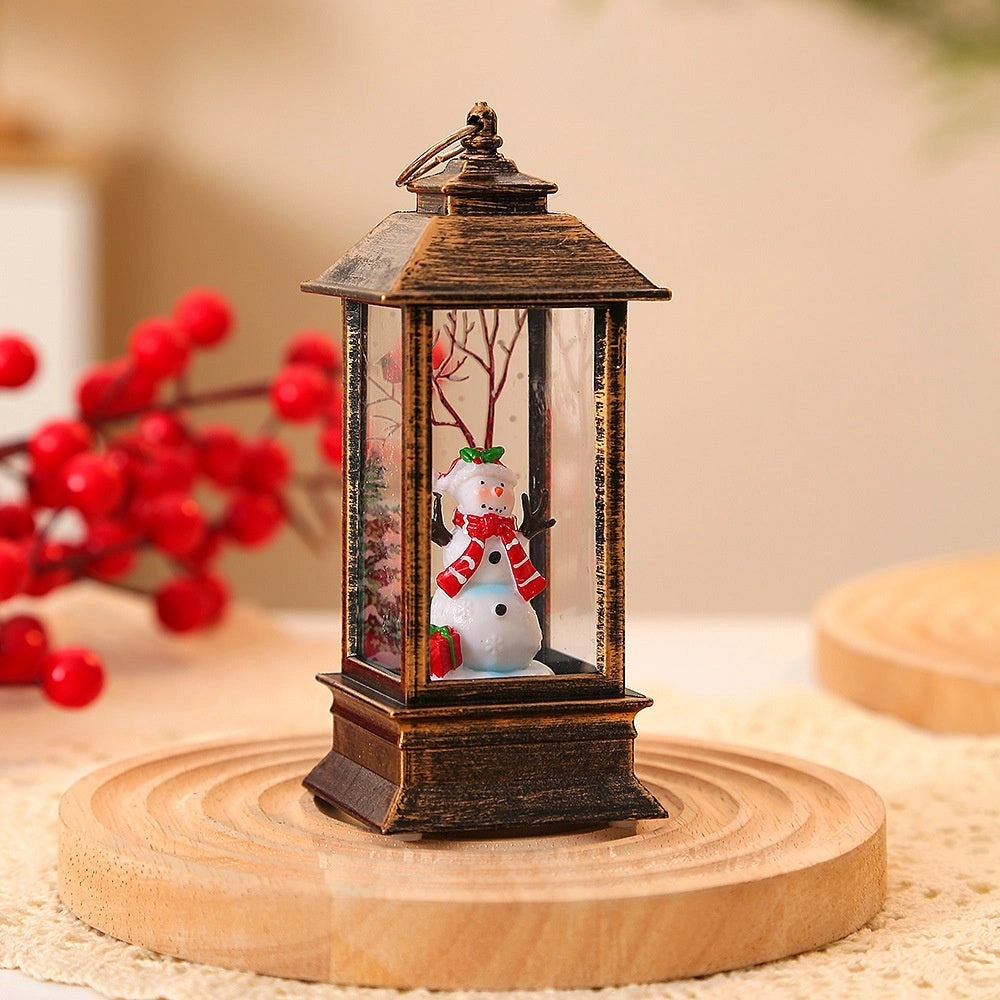 Santa Claus LED Night Light Battery Powered Hanging Lantern