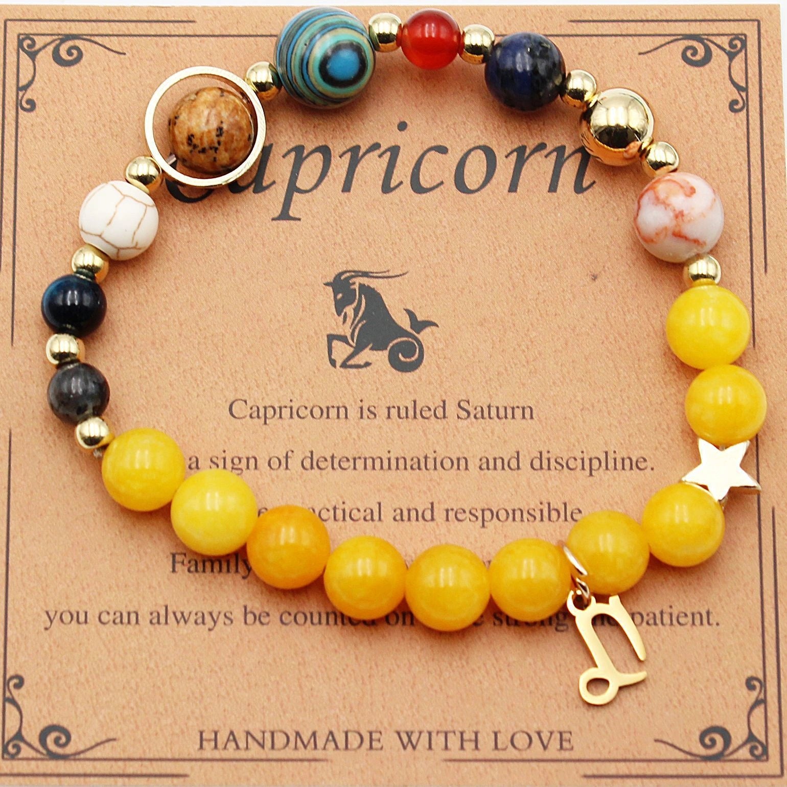Morgan Stone Beaded Bracelet featuring Twelve Constellations
