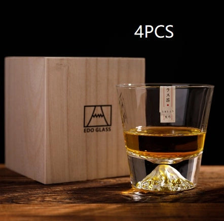 Compact Japanese Mount Whiskey Glass with Crystal Clarity