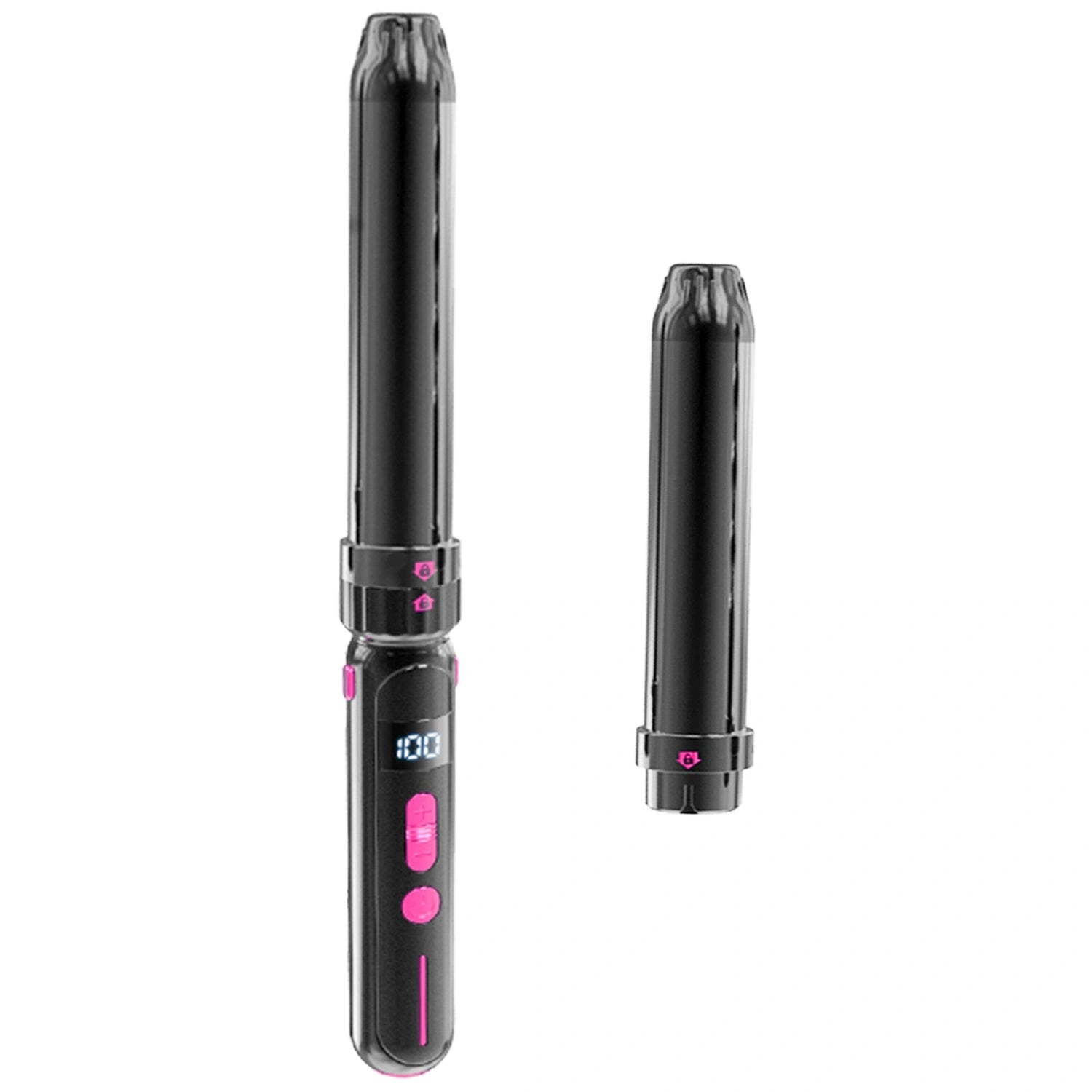 Ceramic thermal conductor curly hair sticks with 30-segment temperature control