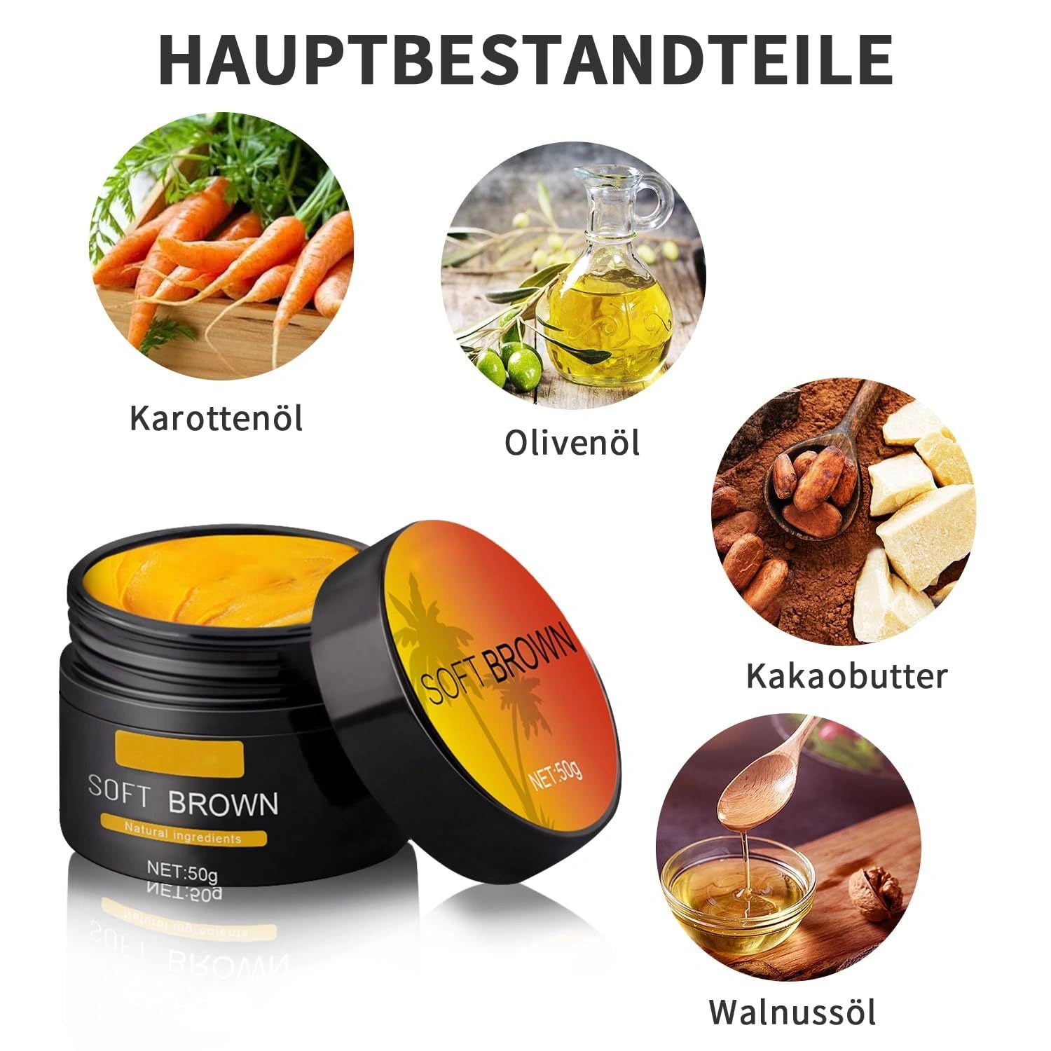 Suntanning Beauty Cream for Uniform Skin Tone Enhancement