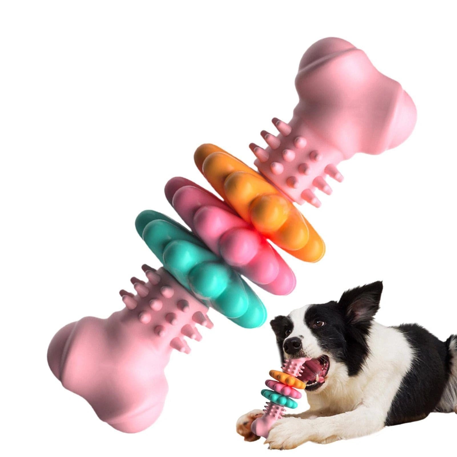 Dog Chew Toy Bone Shape for Teeth Cleaning and Stress Relief