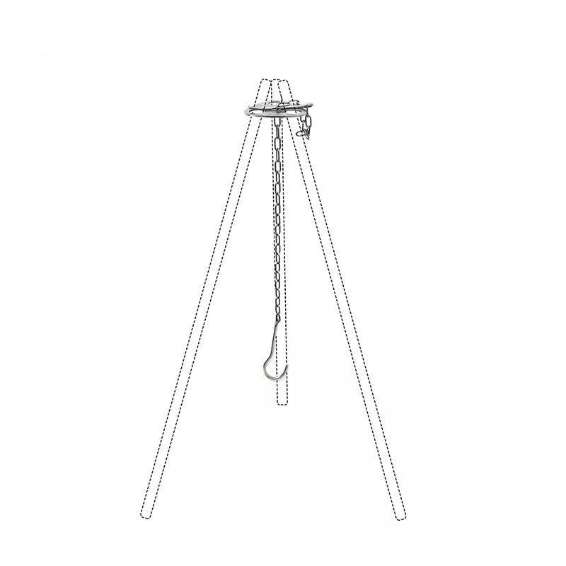 Stainless Steel Triangle Hanging Pot Support for Camping