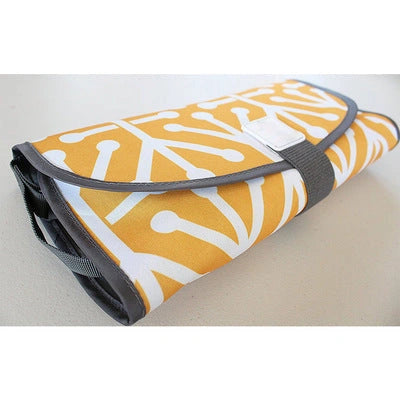 Portable Diaper Changing Pad Clutch with Built-in Toy Ring
