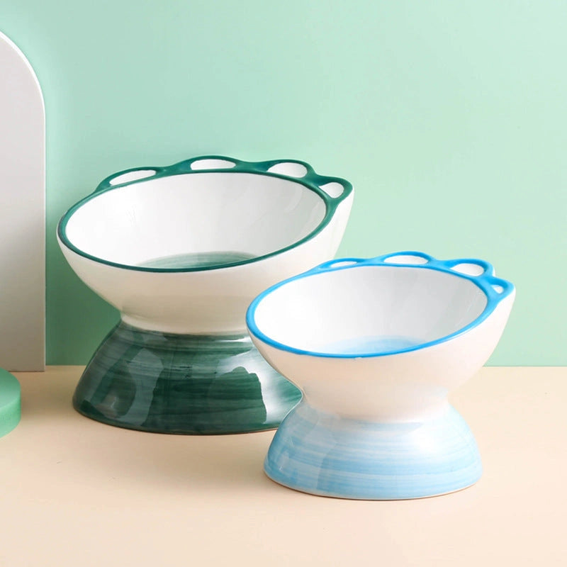 Ceramic Pet Bowl with 15-Degree Inclined Design