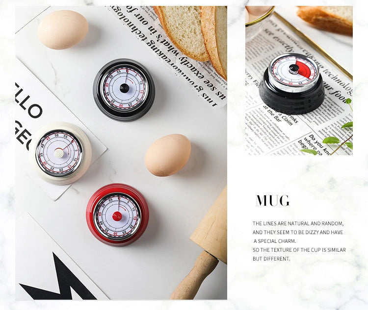 Stainless Steel Mechanical Kitchen Timer with Magnetic Back