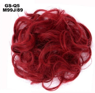 Synthetic Wavy Curly Messy Hair Bun for Women, 12cm Diameter