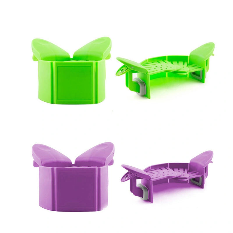 Universal Silicone Clip-on Pan Pot Strainer with Anti-spill Design
