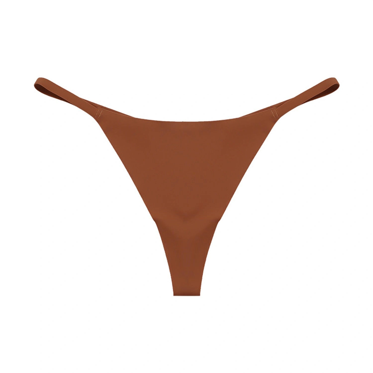 Low Waist Ice Silk Seamless T-back Female Underwear Set