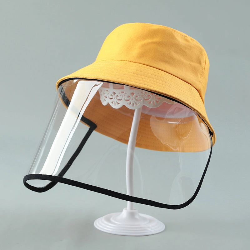 Child Anti-spitting Protective Hat with Transparent Bezel for Clear Vision