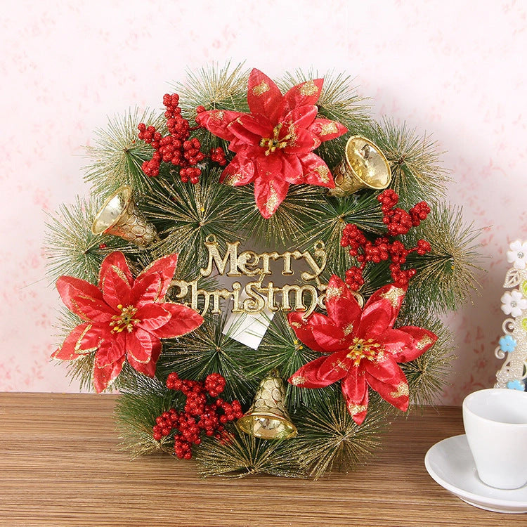 Christmas Wreath with Natural Pine and Frost Decoration