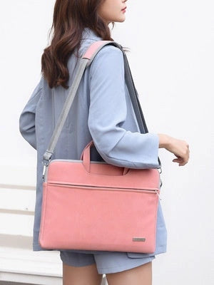 Stylish PU Leather Laptop Bag for MacBook Air 13.3 to 15.6 Inch