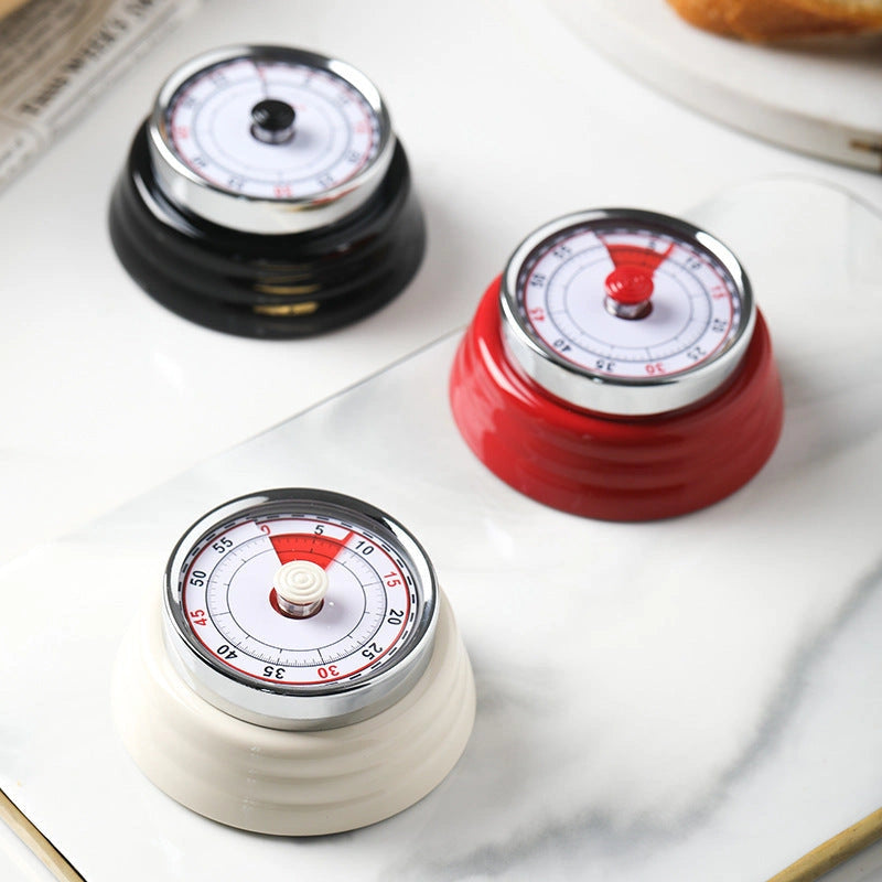 Stainless Steel Mechanical Kitchen Timer with Magnetic Back