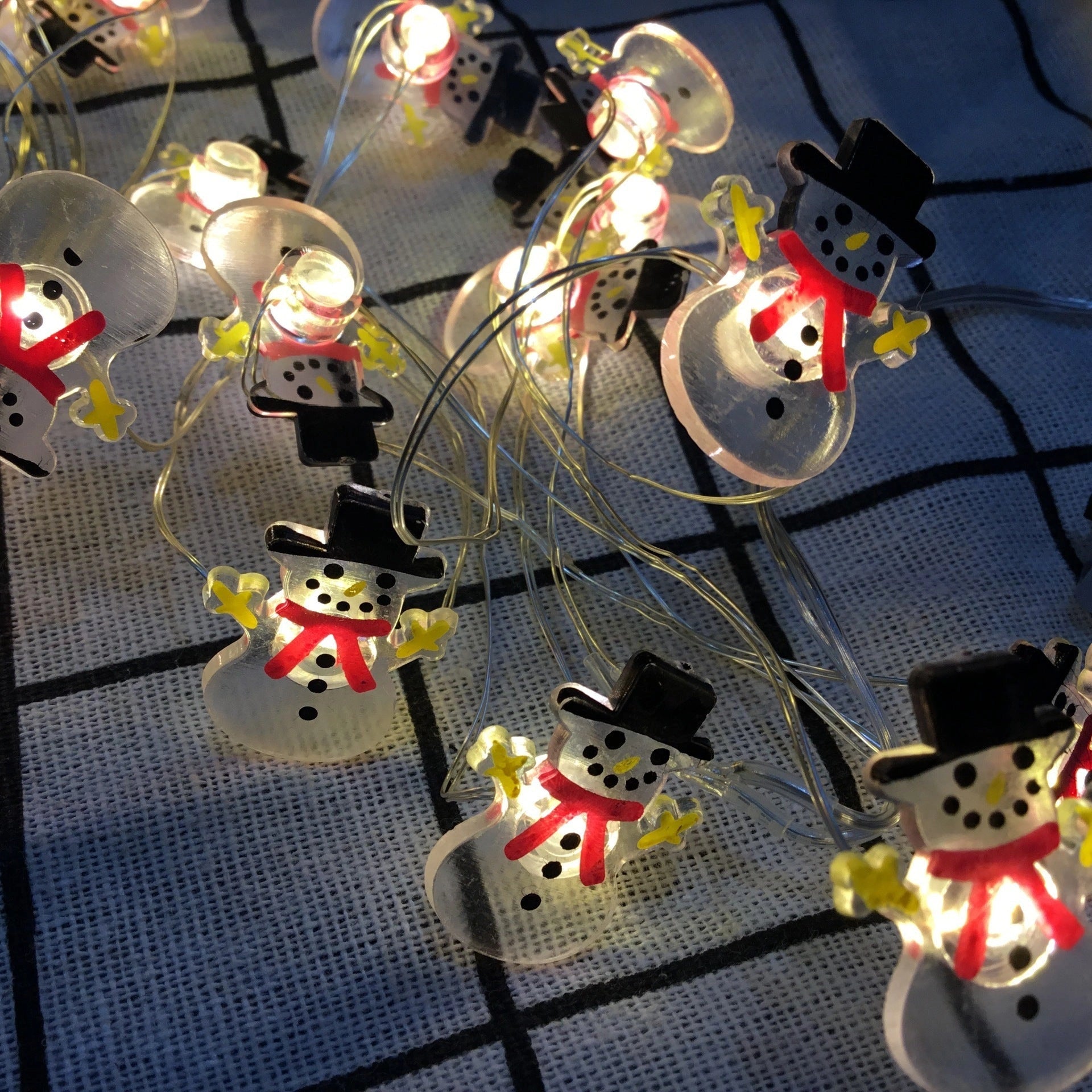 LED String Lights with Santa Claus and Snowflakes for Festive Home Decor