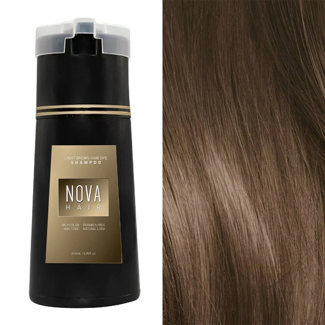 3-in-1 Hair Dye Shampoo for Natural Fast Grey Coverage