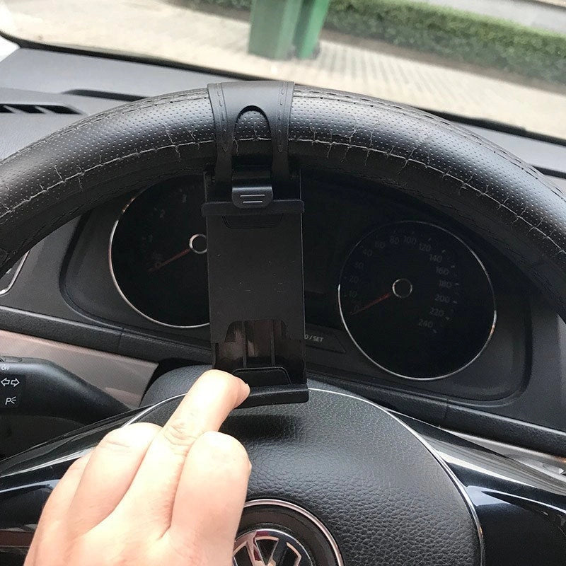 Universal Steering Wheel Phone Mount for Hands-Free Navigation