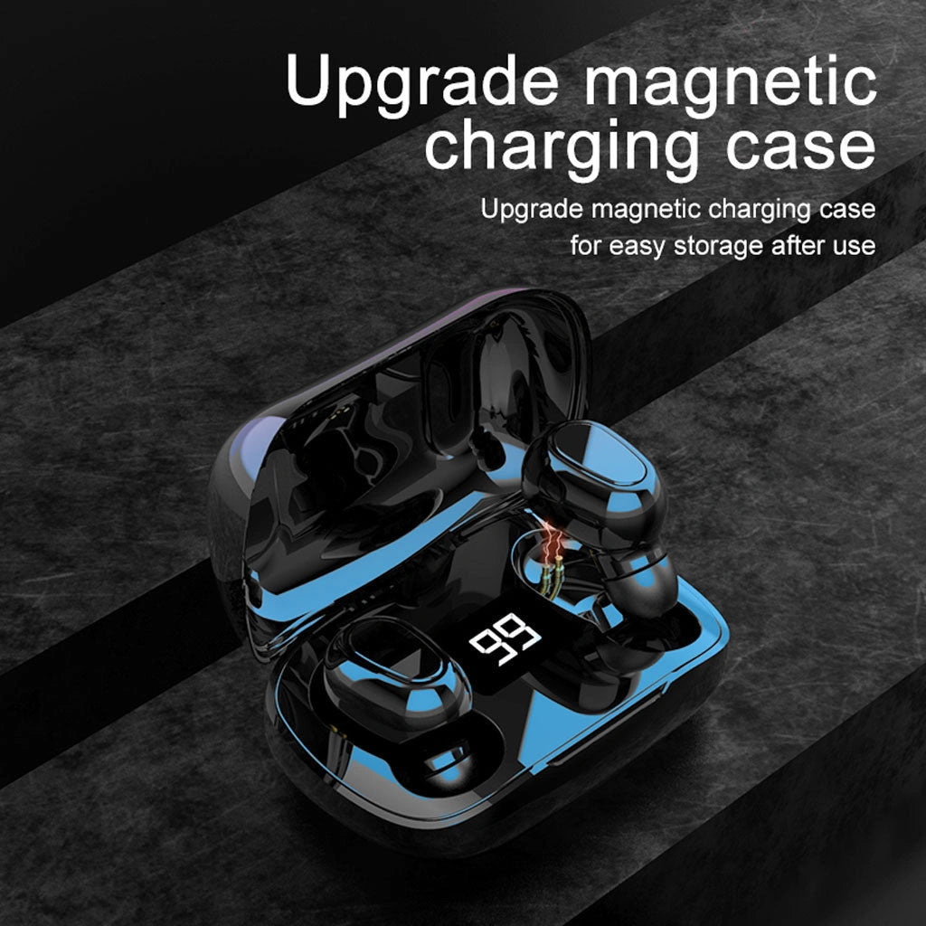 Bluetooth 5.0 Wireless In-Ear Stereo Earphones with Digital Charging Box