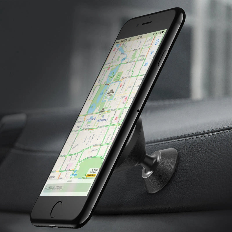 Universal Magnetic Car Phone Holder with Lychee Pattern Design