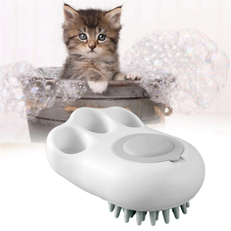 Cat Paw Bath Brush with Fine Foaming for Pet Grooming