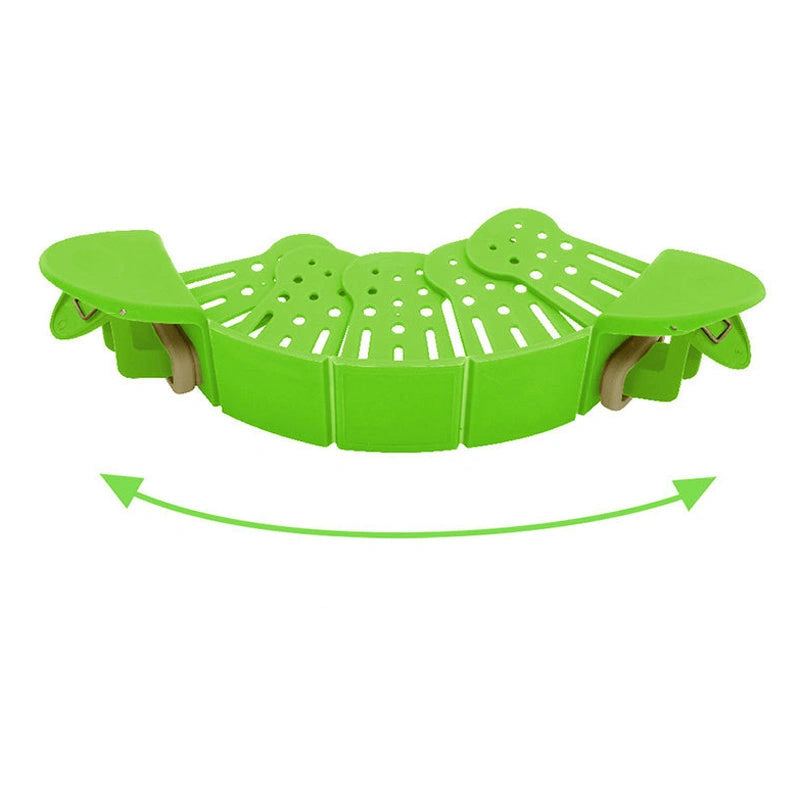 Universal Silicone Clip-on Pan Pot Strainer with Anti-spill Design