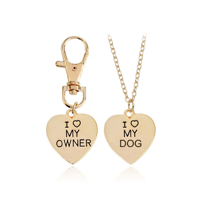 Dog Bone Necklace in Silver or Gold Alloy