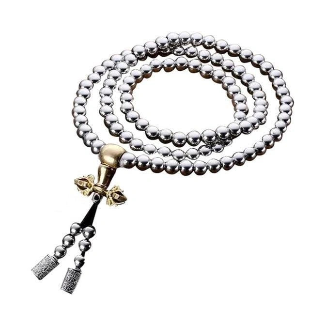 8MM Bead Bracelet with Stainless Steel Beads and Copper Fittings