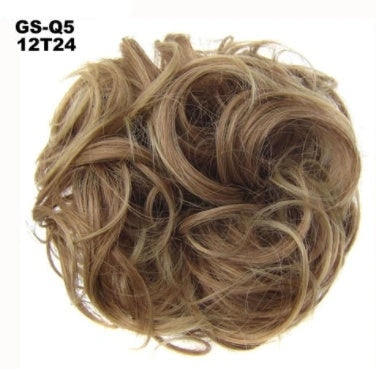 Synthetic Wavy Curly Messy Hair Bun for Women, 12cm Diameter