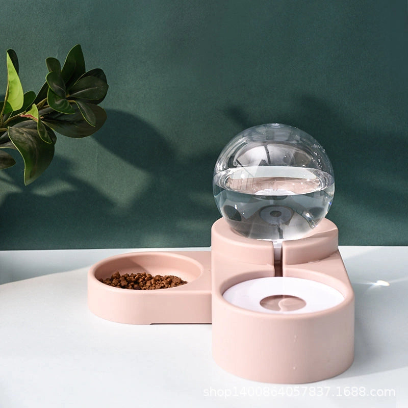 Automatic Pet Water Dispenser with Bowl, Non-electric, 1.8L Capacity
