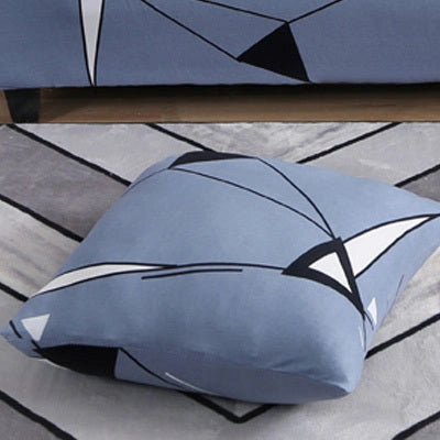 Stretchable geometric print sofa cover with spandex blend