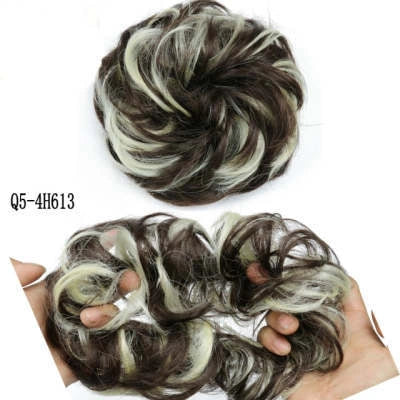Synthetic Wavy Curly Messy Hair Bun for Women, 12cm Diameter